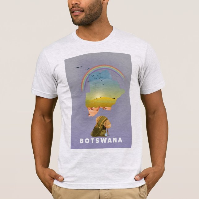 Camiseta Mapa do Botsuana (Frente)