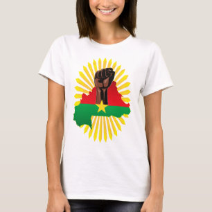 Camiseta Mapa do Burkina Faso, Bandeira e Resistência à Rev