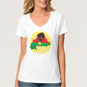 Camiseta Mapa do Burkina Faso, Bandeira e Resistência à Rev