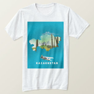 Camiseta mapa do Cazaquistão