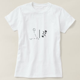 Camiseta mapa do céu do signo zodiacal de peixes flor de na