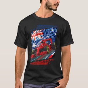 Camiseta Mapa do Circuito de Carros de Corrida da Fórmula A