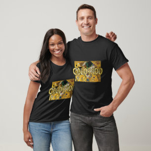 Camiseta Mapa do Colorado e Texto