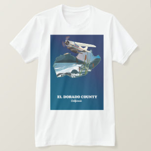 Camiseta Mapa do Condado de El Dorado, Califórnia