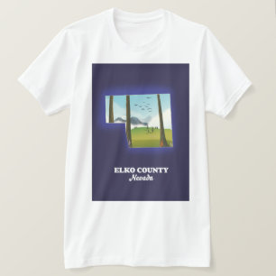 Camiseta Mapa do Condado de Elko Nevada