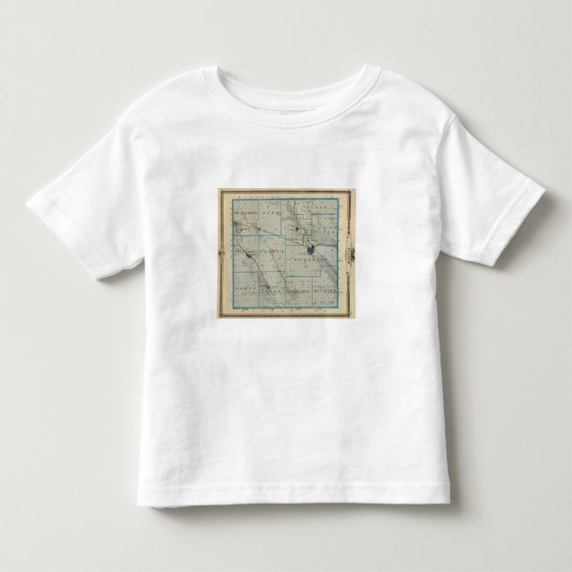 Camiseta Mapa do Condado de Floyd, estado de Iowa (Frente)