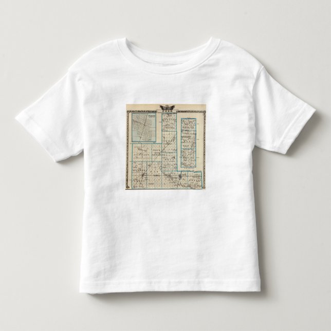 Camiseta Mapa do Condado de Ford e de Paxton (Frente)