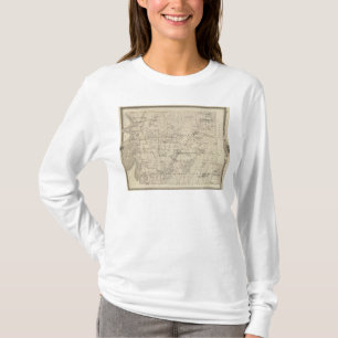 Camiseta Mapa do Condado de Harrison, estado de Iowa