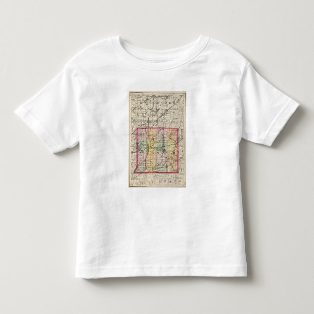 Camiseta Mapa do condado de St Joseph, Michigan (Frente)