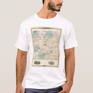 Camiseta Mapa do Condado de Walworth, estado de Wisconsin