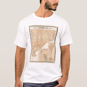 Camiseta Mapa do Condado de Warren com plano de Líbano