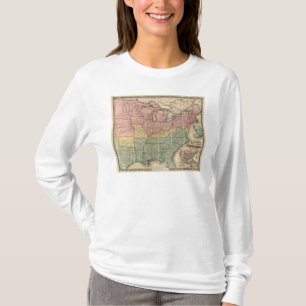 Camiseta Mapa do condado do Railroadand de Colton, os