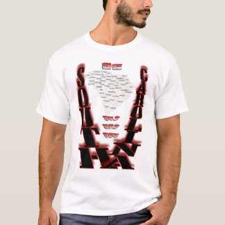 Camiseta Mapa do condado do SC