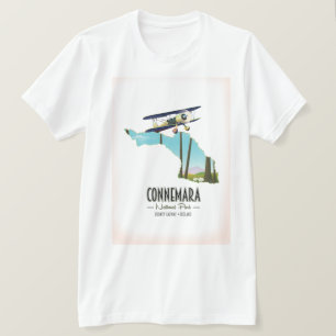 Camiseta Mapa do Connemara National Park County Galway Irla
