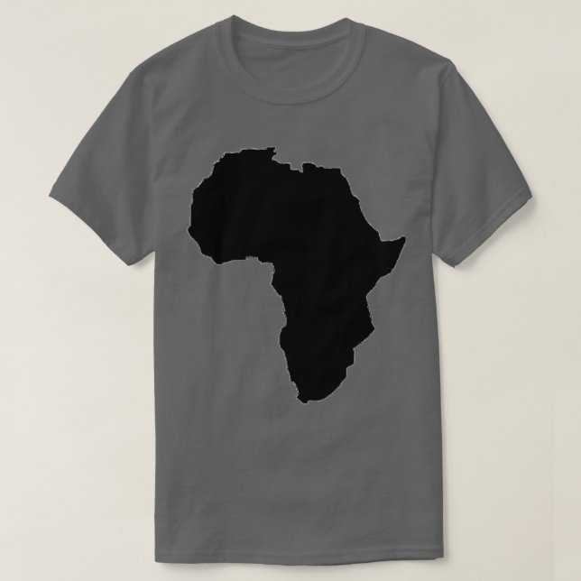Camiseta Mapa do Continente Africano 2 (Frente do Design)