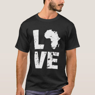 Camiseta Mapa do Continente Africano Eu Amo a África