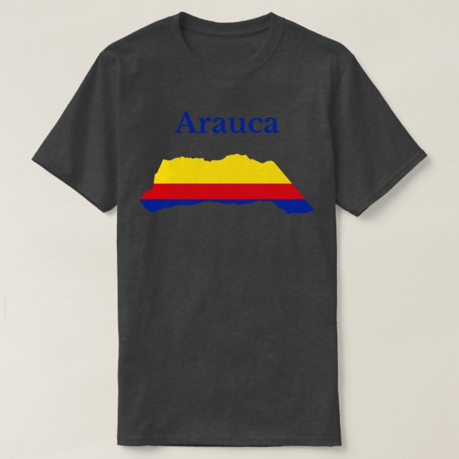 Camiseta Mapa do Departamento de Arauca Colômbia (Frente do Design)