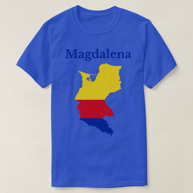 Camiseta Mapa do Departamento de Magdalena Colômbia (Frente do Design)