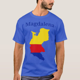 Camiseta Mapa do Departamento de Magdalena Colômbia