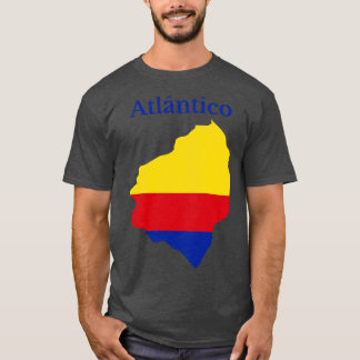 Camiseta Mapa do Departamento do Atlântico na Colômbia