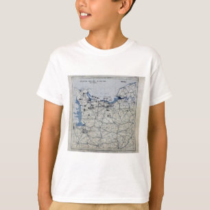 Camiseta Mapa do Dia D da Segunda Guerra Mundial 6 de junho