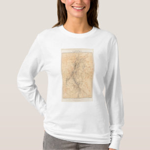 Camiseta Mapa do distrito de Washoe que mostra