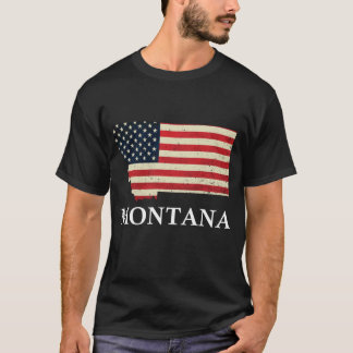 Camiseta Mapa do Estado Americano Bandeira 4 de julho do Or