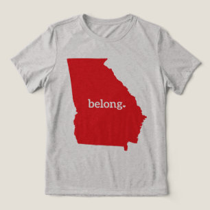 Camiseta Mapa do Estado Americano da Geórgia Belong