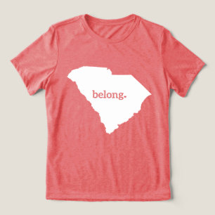 Camiseta Mapa do Estado da Carolina do Sul Belong