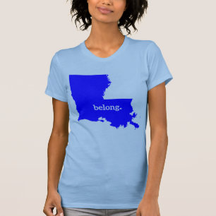 Camiseta Mapa do Estado da Louisiana Belong