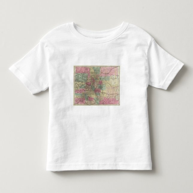 Camiseta Mapa do estado de Colorado (Frente)
