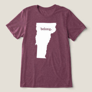 Camiseta Mapa do Estado de Heart Vermont Belong