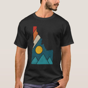 Camiseta Mapa do Estado de Idaho Monta Orgulho de Camg Hike