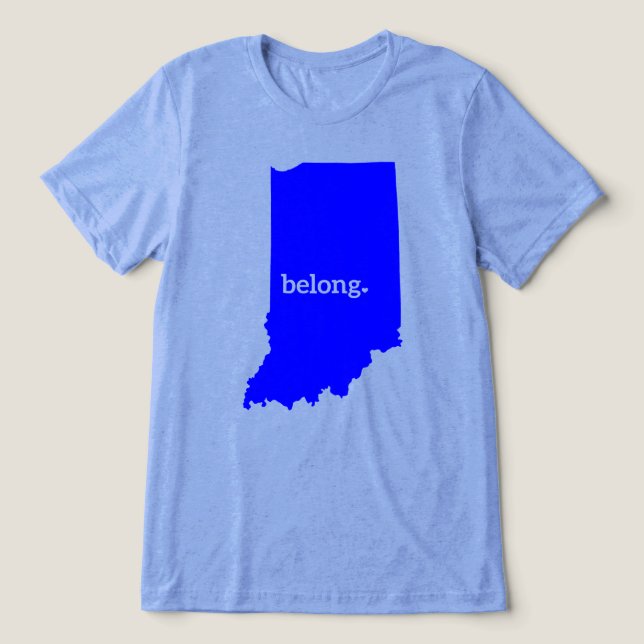 Camiseta Mapa do Estado de Indiana Belong (Design frontal)