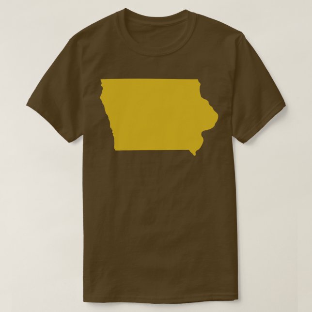 Camiseta Mapa do Estado de Iowa TShirt (Frente do Design)