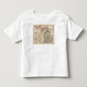 Camiseta Mapa do estado de Michigan