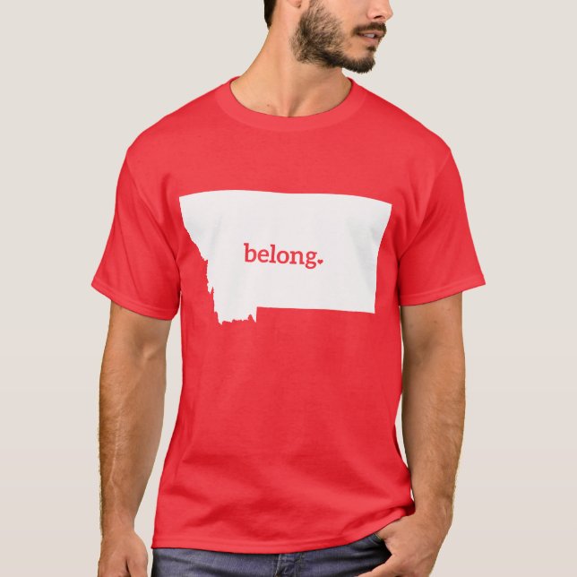 Camiseta Mapa do Estado de Montana Belong (Frente)