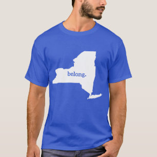 Camiseta Mapa do Estado de Nova Iorque Belong