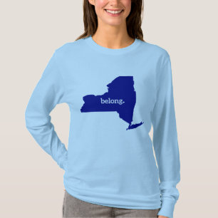 Camiseta Mapa do Estado de Nova Iorque Belong