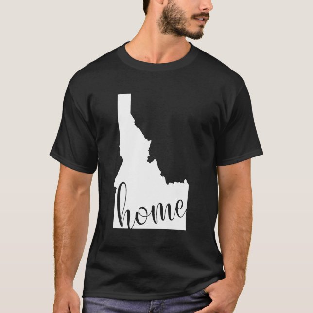 Camiseta Mapa do Estado de Residência do Idaho (Frente)