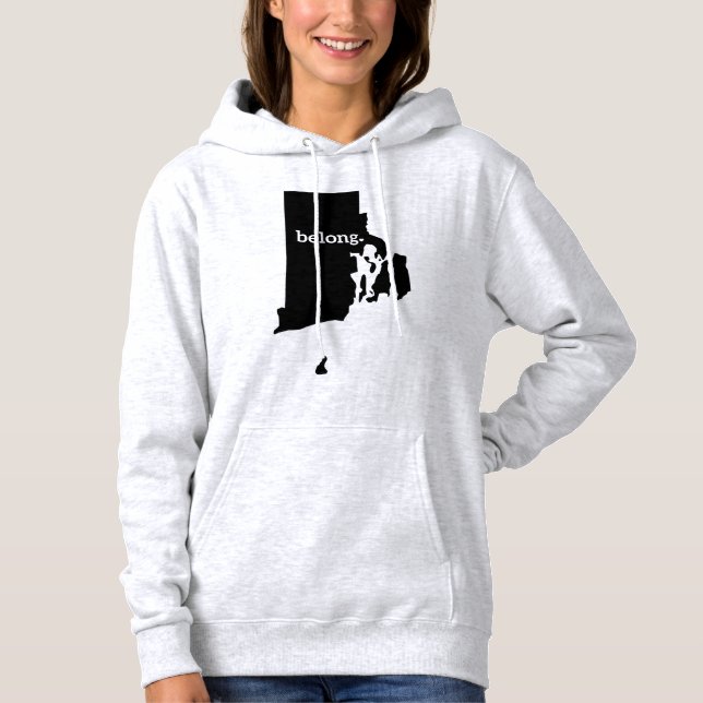 Camiseta Mapa do Estado de Rhode Island Belong (Frente)