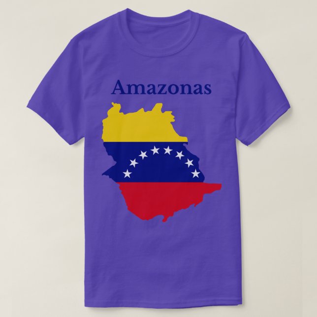 Camiseta Mapa do Estado do Amazonas Venezuela (Frente do Design)
