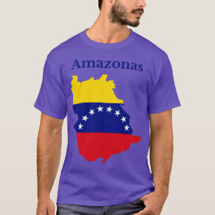 Camiseta Mapa do Estado do Amazonas Venezuela