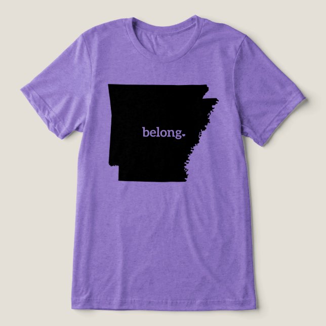 Camiseta Mapa do Estado do Arkansas Belong (Design frontal)