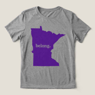 Camiseta Mapa do Estado do Minnesota Belong