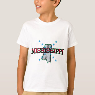 Camiseta Mapa do Estado do Mississippi