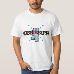 Camiseta Mapa do Estado do Mississippi