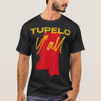 Camiseta Mapa do Estado do Orgulho MS em Tupelo Mississippi