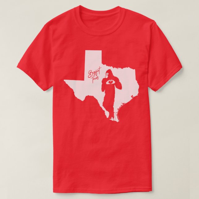 Camiseta Mapa do Estado do Texas (Frente do Design)