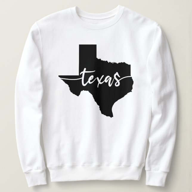 Camiseta Mapa do Estado do Texas EUA (Frente do Design)